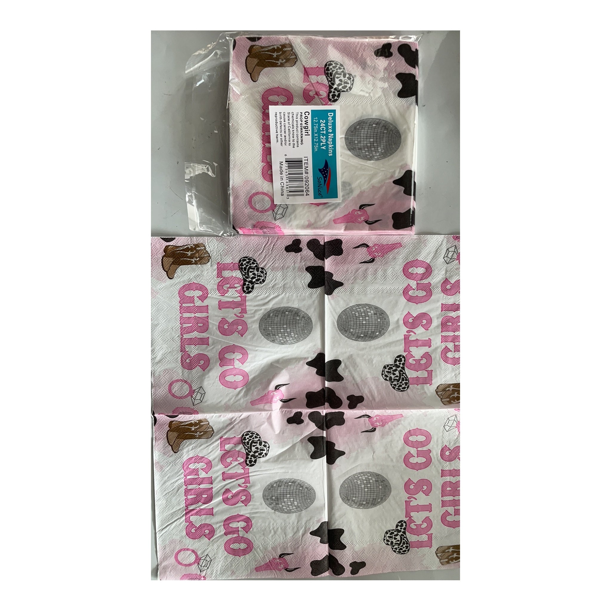 2 Ply Napkin 24 ct Cowgirl 24Pk/Cs